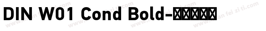DIN W01 Cond Bold字体转换